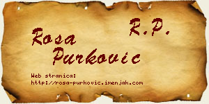 Rosa Purković vizit kartica